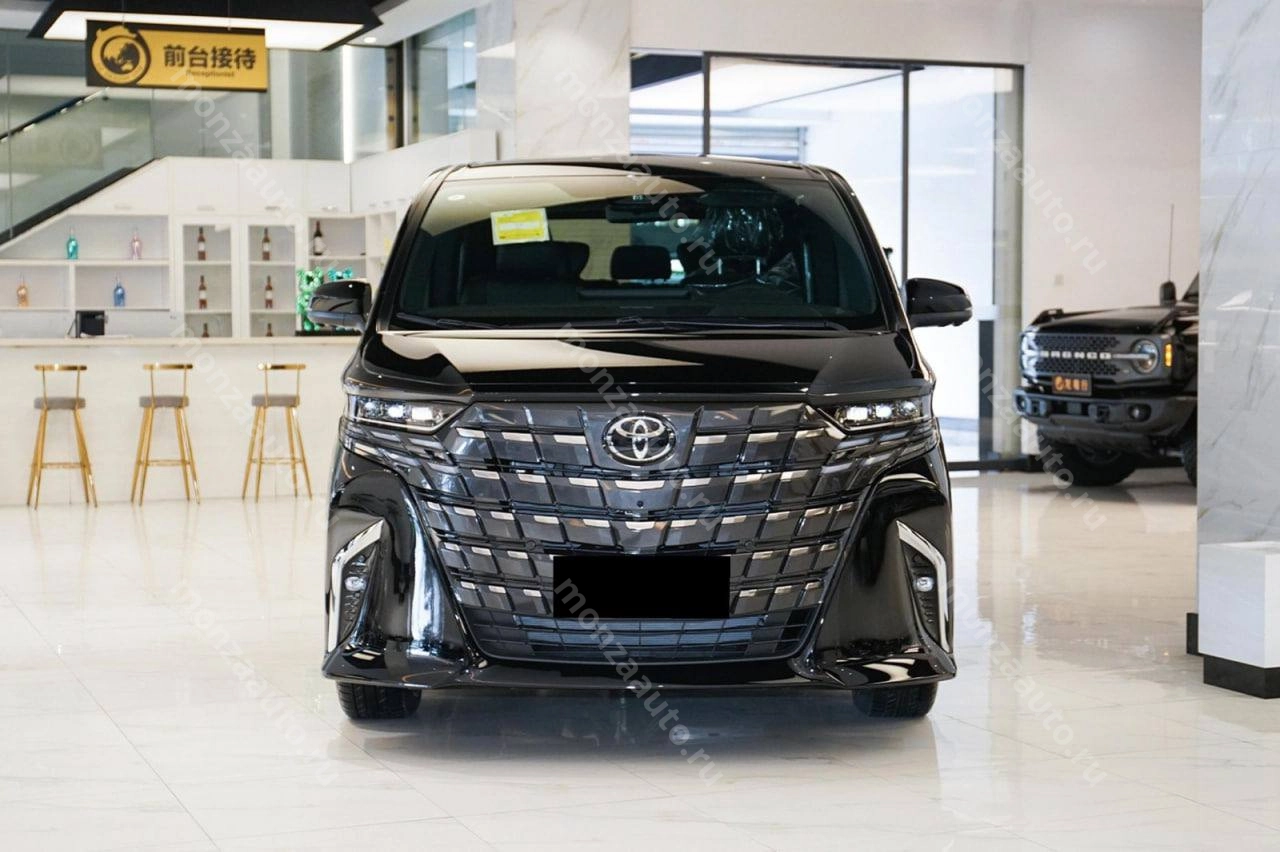 В пути новый Toyota Alphard Hybrid Executive Lounge цвет кузова black (чёрный) \ цвет салона white (белый) 