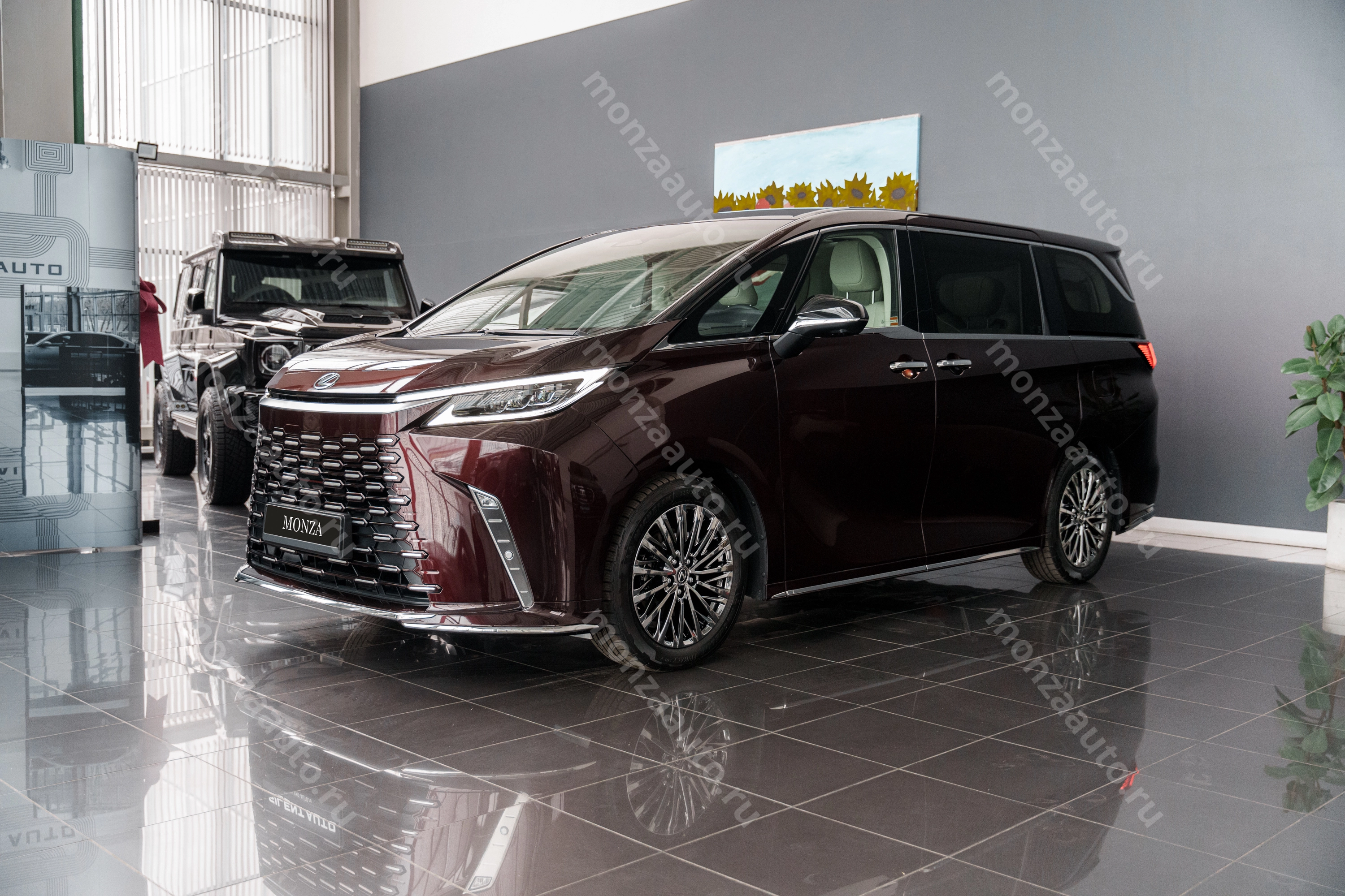 Выбирай автомобиль с умом - автосалон MONZA, выбирай качество и надежность! Купить Lexus LM 350H, комплектация Бизнес 7 мест цвет: вишня в автосалоне MONZA